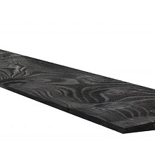 Vuren Zweeds rabat 1 zijde geschaafd, 1 zijde fijnbezaagd, 1,1-2,7 x 19,5 x 300 cm, zwart gespoten.