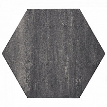 Soft Comfort Zeskant 60/52,5x30x4 cm Grijs/Zwart