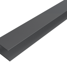 WEO35-60 Alu F-profiel Ebony Black L-300cm 65x80mm  - RAL9005