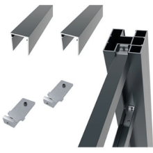 Boston Alu U-lijst start/top RAL7016 2,5x3x175 cm zonder connectoren