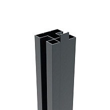 Boston alu H paal 7,5x7,5x300 cm RAL7016 incl. alu afwerkingsprofiel 4x24 mm