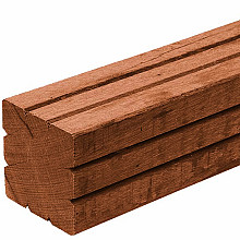 Kapur 6,8x6,8x305 cm V-groeven Paal Premium