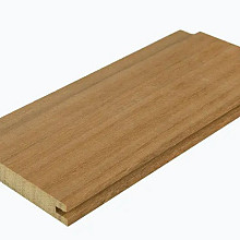 Bangkirai rabatdeel 2-zijdig  Barok Premium 2,1x14,5x180 cm bruin