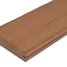 Afri-kulu terrasplank glad Hybrid P131  KD18% Premium 2,1x14,5x305 cm roodbruin