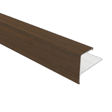 NewTechWood aluminium co-extrusie eindprofiel t.b.v. Castellation PRO, 5 x 5 x 300 cm, Ebony zwart.