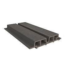 NewTechWood HKC co-extrusie Castellation PRO65 gevelbekleding, 3,3 x 18 x 290 cm, Silver Gray.