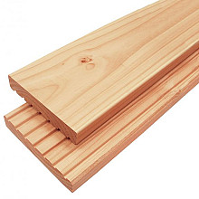 Elephant vlonderplank gedroogd Douglas PEFC 2,7 x 14,5 x 400 cm – Groeven profiel / Vlak geschaafd