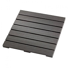 Elephant Click Terrastegel Houtcomposiet FSC/GRS 24x300x300 mm – 4 stuks Grijsmet Groeven en RVS Kli