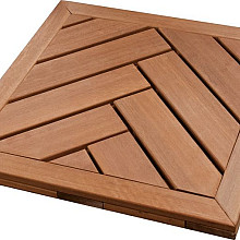 Elephant visgraat terrastegel hardhout FSC 3×50×50 cm vlak geschaafd