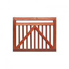 Elephant poortje industrieel Bangkirai hardhout 3,2 x 100 x 80 cm – naturel geolied, RVS geschroefd