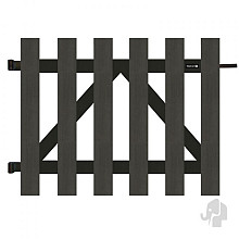 Elephant poortje Luxe houtcomposiet FSC/GRS aluminium antraciet 100 x 80 cm