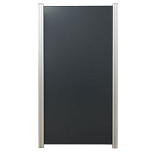 Elephant Rechte Schutting ACP Aluminium Composiet 90 (87,8) x 180 (174,2) cm Antraciet + Paaladapter