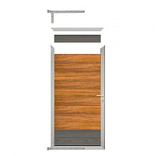 Elephant Tuindeur Kit Mix&Match Aluminium 4x90x180 cm Geanodiseerd – Inclusief krukken, slot en besl