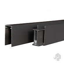 Elephant onder- en bovenregel Mix&Match verticaal zwart gepoedercoat 2,5x5x180 cm (3 stuks)