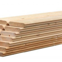 Vuren plankenscherm blokhutprofiel inclusief afdekkap 187 x 224 cm, groen geïmpregneerd.