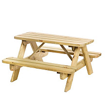 Junior picknicktafel Björn – Bladmaat 90 x 38,5 cm, groen geïmpregneerd