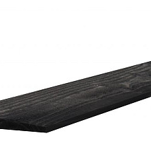 Douglas Zweeds rabat 1 zijde geschaafd, 1 zijde fijnbezaagd 1,0-2,1 x 16,5 x 300 cm, zwart gedompeld