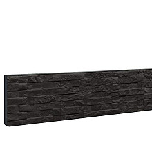 Betonplaat Dubbelzijdig Leisteenmotief 36 x 3,5 x 184 cm – Antraciet Gecoat