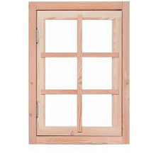 Douglas 6-ruits uitzetraam, 89,8 x 70,3 cm, onbehandeld.