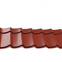 Dakpanplaten t.b.v. Douglasvision kapschuur Comfort 405 x 320 cm, (16 M2), donkerrood.