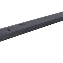 Grenen geschaafde afdekkap met sponning (6,2 cm) 3,5 x 8,5 x 180 cm t.b.v. rechtscherm, zwart gedomp