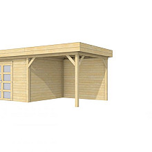 Vuren Topvision Parelhoen, 400 x 300 en luifel 300 cm, onbehandeld.