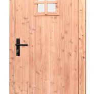 Douglas enkele 1-ruits deur inclusief kozijn, rechtsdraaiend, 90 x 201 cm, kleurloos geïmpregneerd.