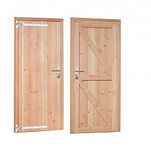 Douglas enkele dichte deur inclusief kozijn, linksdraaiend, 90 x 201 cm, onbehandeld.