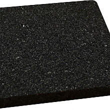 Rubber tegel 10 x 10 x 1 cm t.b.v. terrasmontagesysteem, 10 stuks.