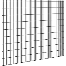 Hillfence metalen scherm dubbele staafmat 250 x 103 cm zwart
