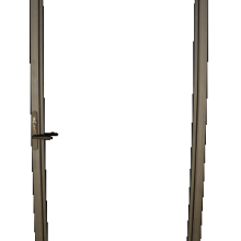 Verstelbaar stalen poortframe 98,5 x 190 cm, inclusief kokerprofiel en slot en beslagset, zwart gepo