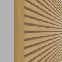NewTechWood Aluminium Co-Extrusie Eindprofiel voor Castellation PRO – 5 x 5 x 300 cm, Red Cedar