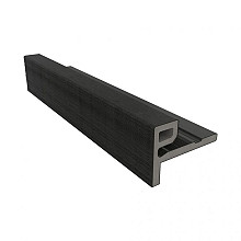 NewTechWood HKC Co-Extrusie Eindprofiel Castellation – Wandbekleding 7 x 5 x 300 cm, Ebony Zwart