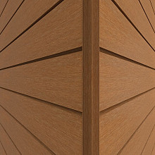 NewTechWood HKC Co-Extrusie Hoekprofiel Castellation – Wandbekleding, 7 x 8 x 300 cm, Red Cedar