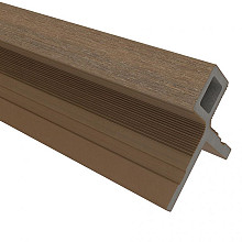 NewTechWood HKC Co-Extrusie Hoekprofiel Castellation – Wandbekleding, 7 x 8 x 300 cm,  Teak.