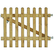 Excellent poort inclusief klinkset, 100 x 80 cm, groen geïmpregneerd.