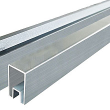 Elephant onder- en bovenregel Modular Evo aluminium 2x4x180 cm geanodiseerd incl. tie-clips