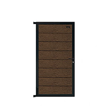 Elephant Tuindeur Modular Evo houtcomposiet FSC 4x90x174 cm – Co-ex Natural Dbrown/Zwart inclusie