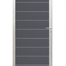 Elephant Tuindeur Modular Evo Houtcomposiet FSC – Rock Grey/Aluminium (4x90x195 cm)