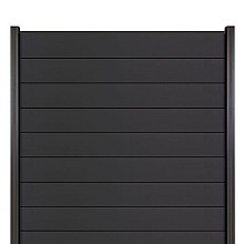 Elephant Schutting Modular Evo Houtcomposiet FSC – 180x200 cm Antraciet met 9 Planken en Antraciet A