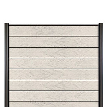 Elephant Schutting Modular Evo Houtcomposiet FSC 180x180 cm – Bicolor Grijs met Antraciet Aluminium 