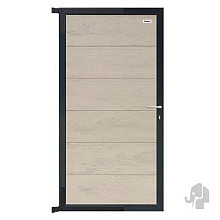 Elephant Tuindeur Forte Houtcomposiet FSC/GRS 4x90x180 cm – bicolor grijs met Aluminium Beslag