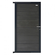 Elephant Tuindeur Forte Houtcomposiet FSC/GRS 4x90x180 cm – Antraciet met Aluminium Beslag