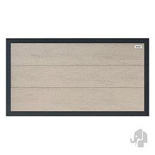 Elephant schutting Forte houtcomposiet FSC/GRS – halfhoog bicolor grijs/antraciet aluminium