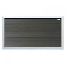 Elephant schutting Forte houtcomposiet FSC/GRS – halfhoog antraciet met aluminium kader (4x180x93 cm