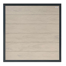 Elephant schutting Forte houtcomposiet FSC/GRS 4x180x180 cm biocolorgrijs met antraciet aluminium ka