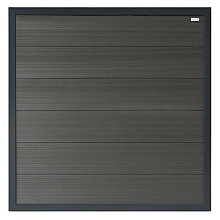 Elephant schutting Forte houtcomposiet FSC/GRS 4x180x180 cm antraciet met antraciet aluminium kader