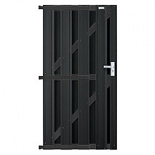 Elephant Tuindeur Design Houtcomposiet FSC/GRS – Antraciet – 3,9x90x180 cm – Inclusief Krukken, Slo