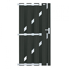 Elephant Tuindeur Design Houtcomposiet FSC/GRS – 3,9 x 90 x 180 cm – Antraciet/Aluminium – Inclusief