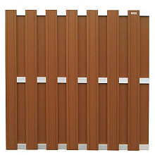 Elephant schutting Design houtcomposiet FSC/GRS 3,9x180x180 cm bruin met aluminium liggers